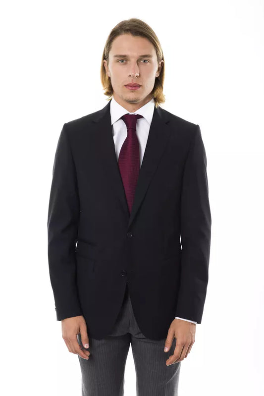 Uominitaliani Black Wool Men's Blazer Uominitaliani