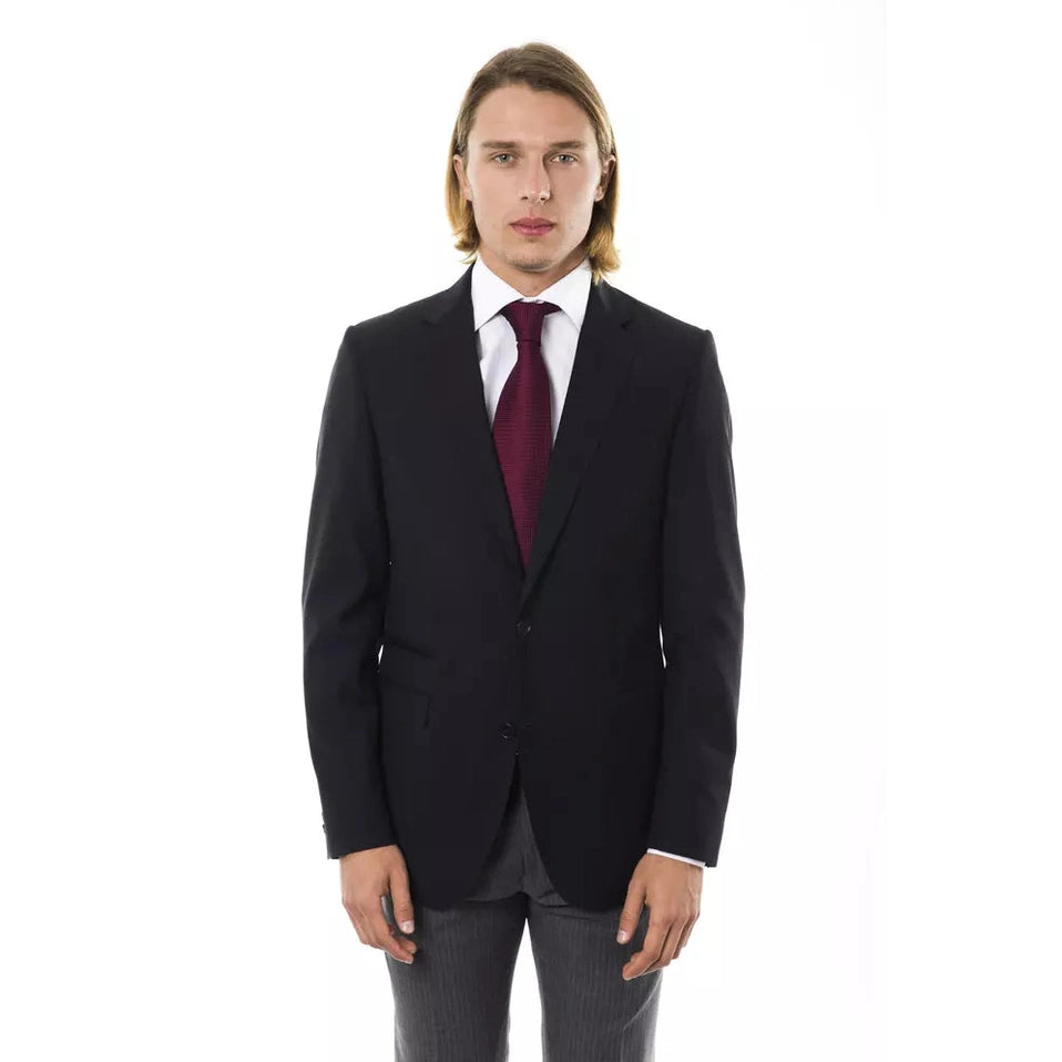 Uominitaliani Black Wool Men's Blazer Uominitaliani