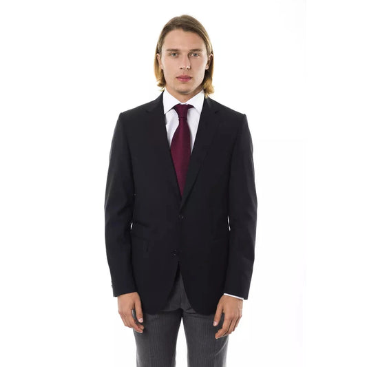 Uominitaliani Black Wool Men's Blazer Uominitaliani