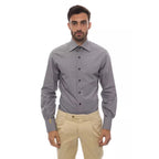 Billionaire Italian Couture Black Cotton Men Shirt