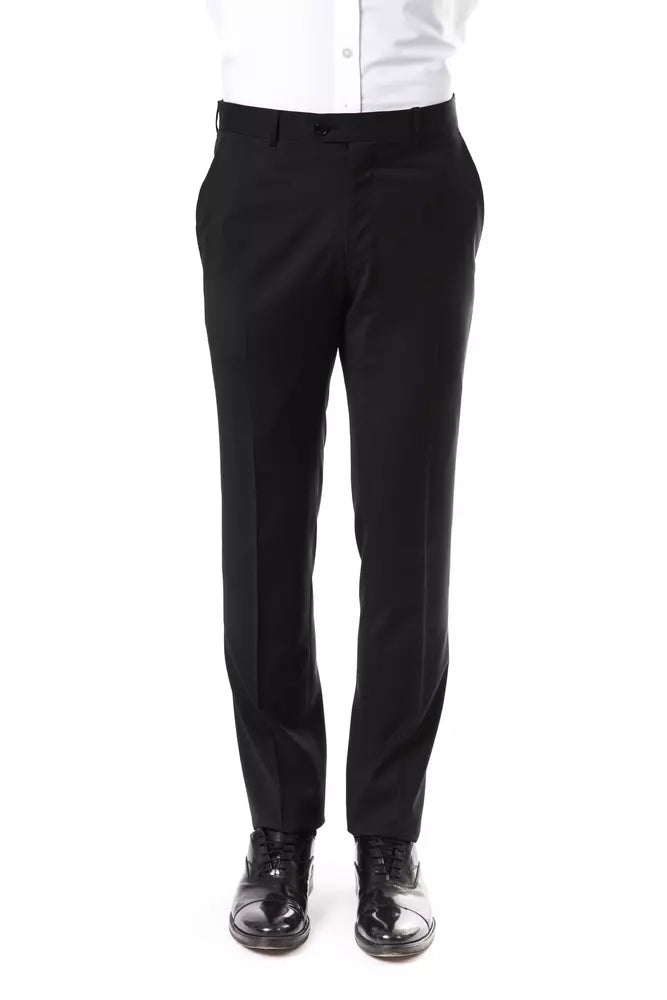 Uominitaliani Gray Wool Mens Suit Pant Uominitaliani
