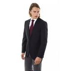 Uominitaliani Black Wool Men's Blazer Uominitaliani