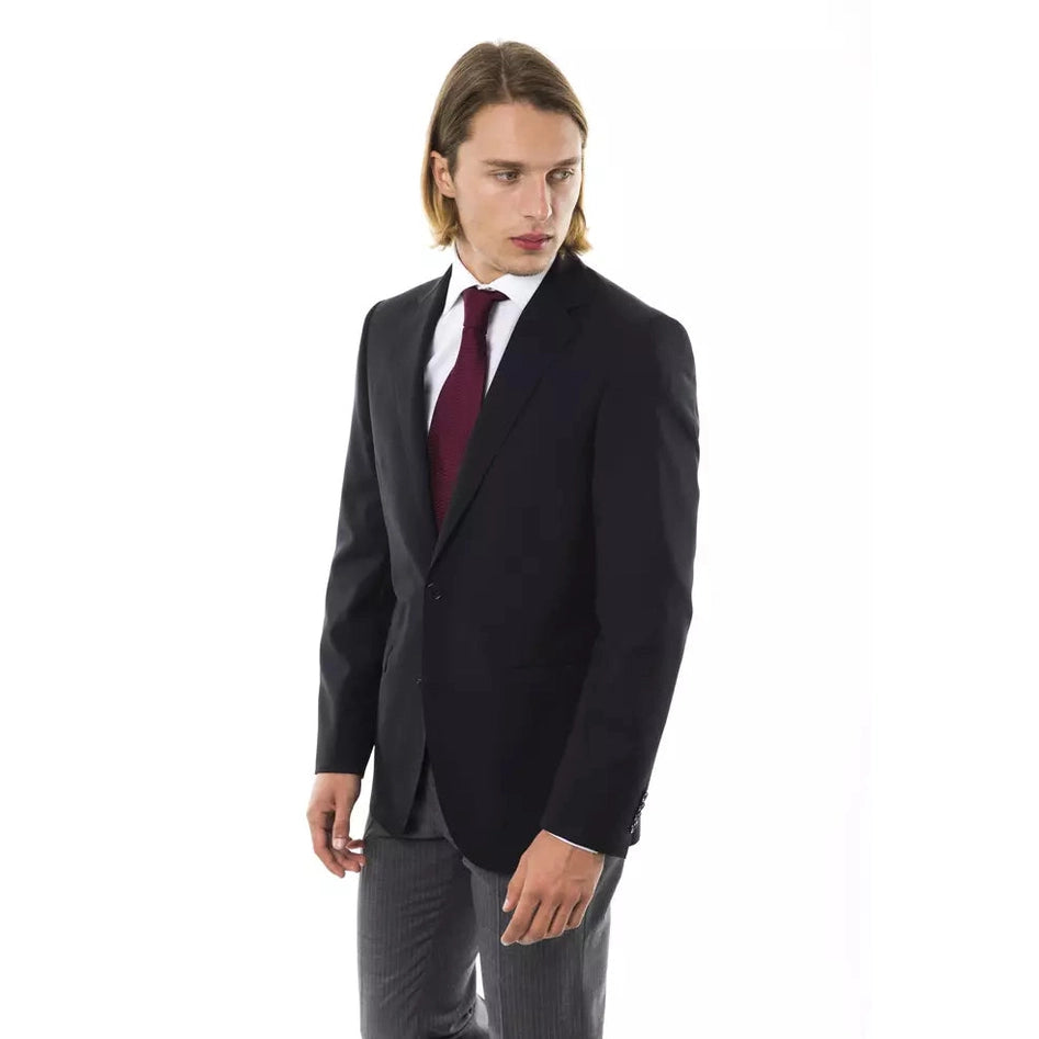 Uominitaliani Black Wool Men's Blazer Uominitaliani