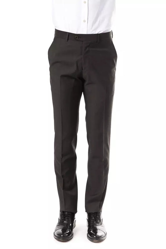 Uominitaliani Gray Wool Men's Pant Uominitaliani
