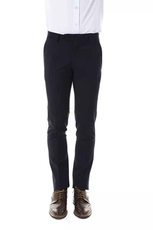 Uominitaliani Gray Wool Men's Suit Pant Uominitaliani