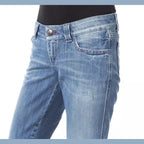 BYBLOS Blue Cotton Women's Regular Fit Jean