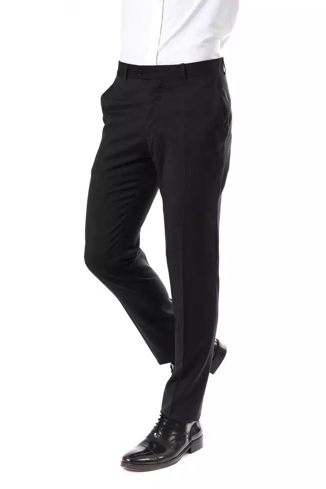 Uominitaliani Gray Wool Mens Suit Pant Uominitaliani