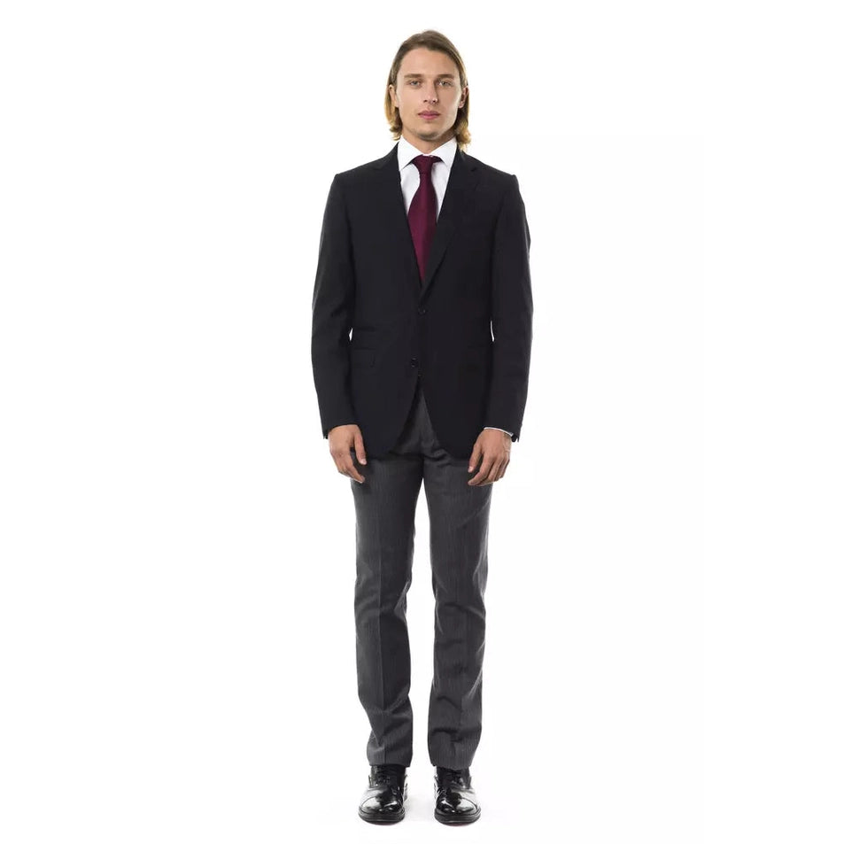 Uominitaliani Black Wool Men's Blazer Uominitaliani