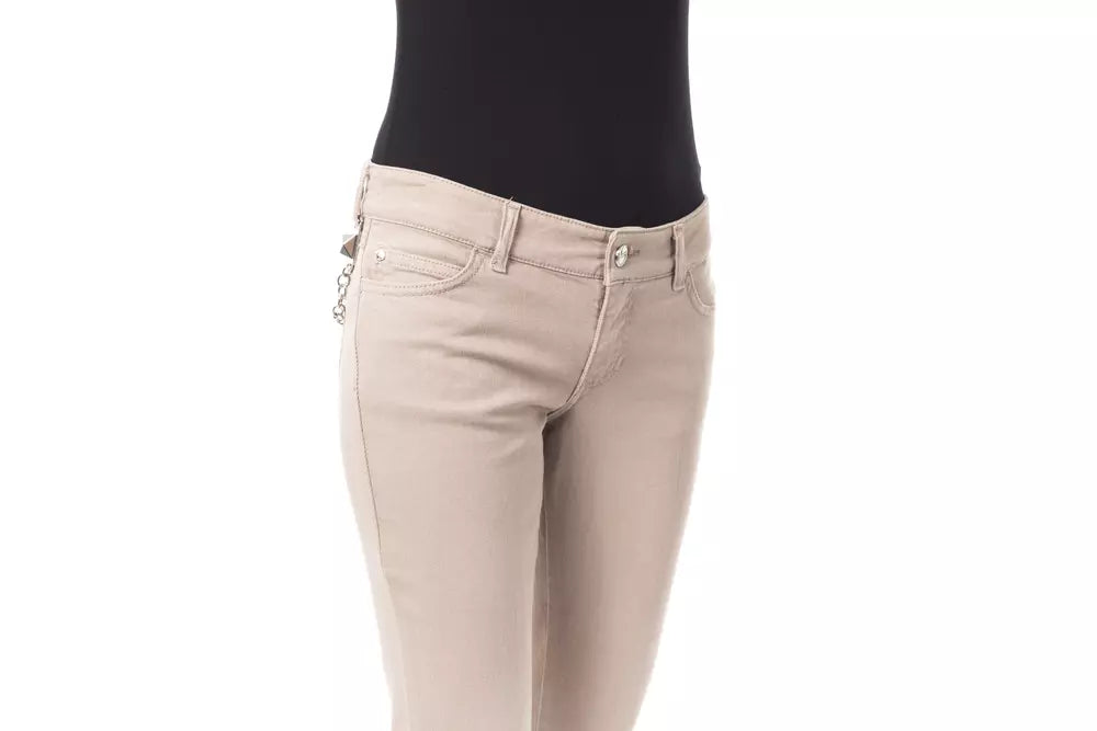 BYBLOS Beige Cotton Women Pants BYBLOS
