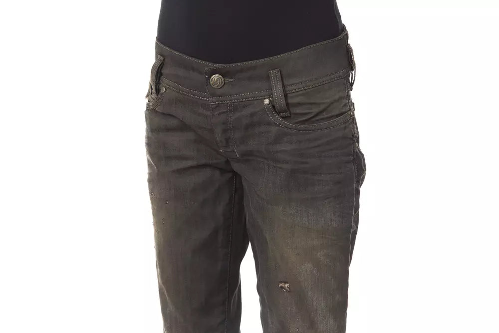BYBLOS Black Cotton Women's Regular Jeans