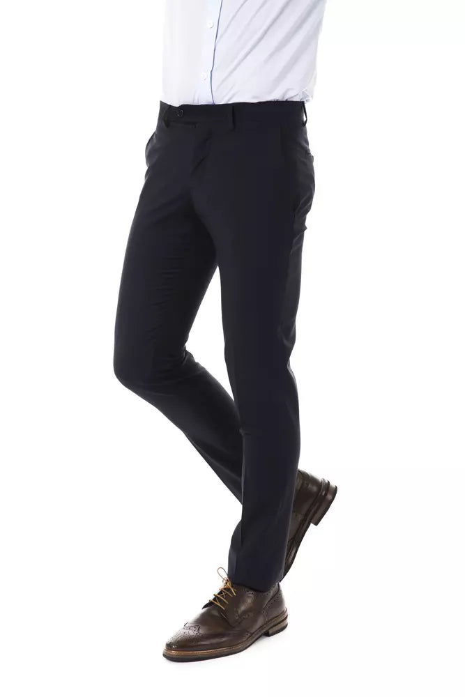 Uominitaliani Gray Wool Men's Suit Pant Uominitaliani
