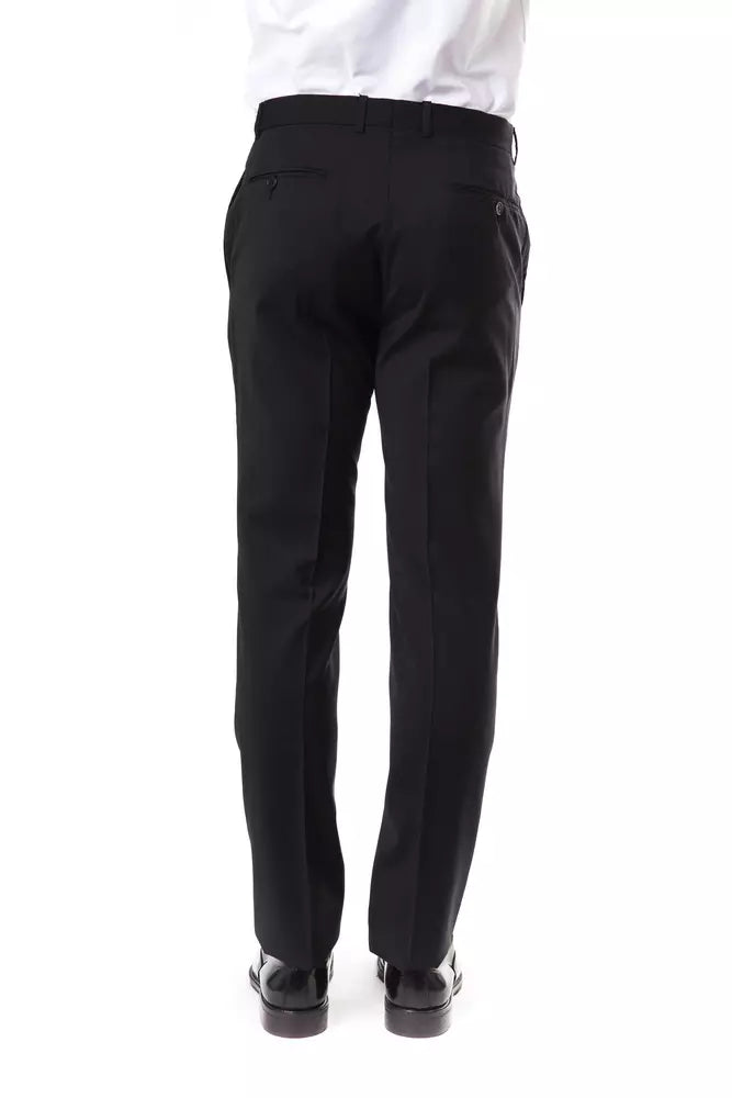 Uominitaliani Gray Wool Mens Suit Pant Uominitaliani