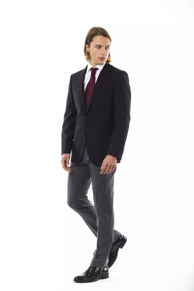 Uominitaliani Black Wool Men's Blazer Uominitaliani