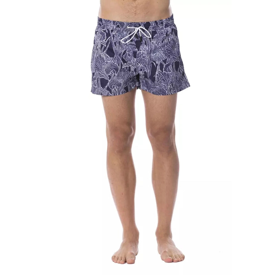 Roberto Cavalli Sport Blue Polyester Men's Swim Trunk
