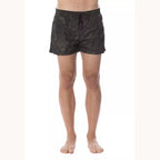Roberto Cavalli Sport Army Polyester Men Swim Trunk