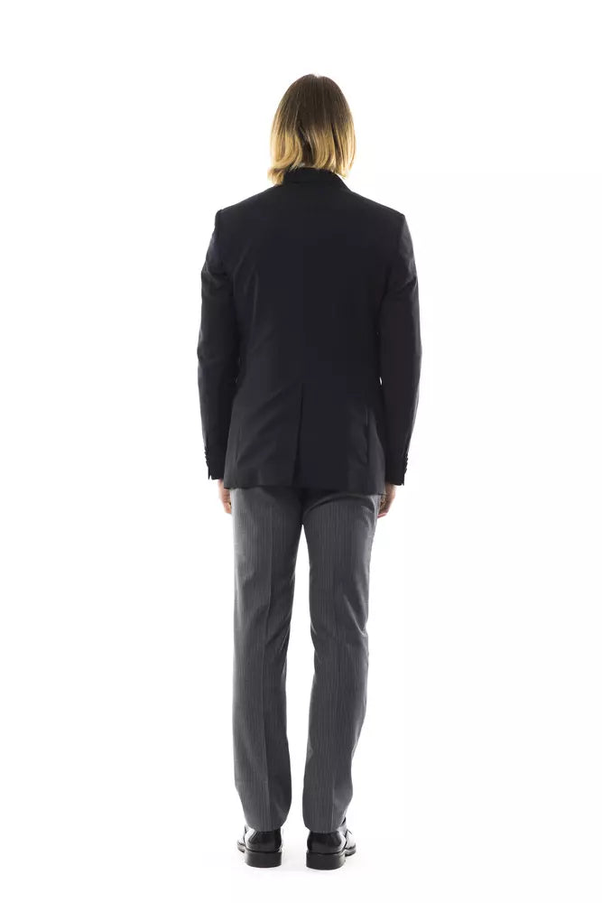 Uominitaliani Black Wool Men's Blazer Uominitaliani
