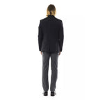Uominitaliani Black Wool Men's Blazer Uominitaliani
