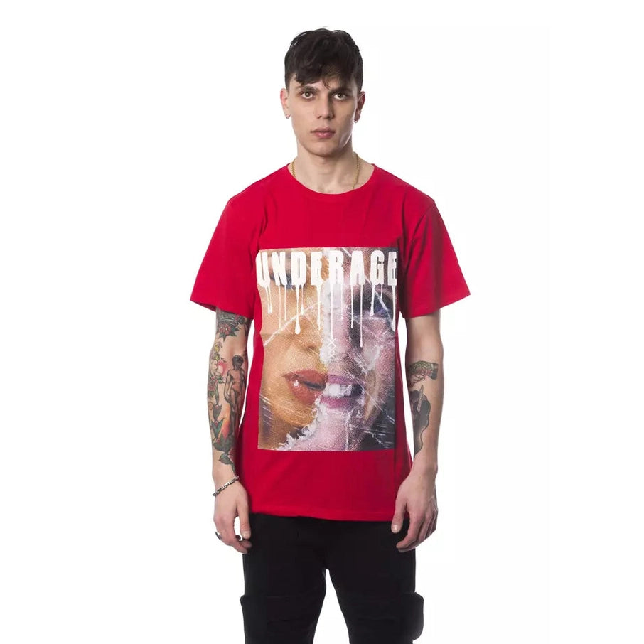 Nicolo Tonetto Red Cotton Men T-Shirt