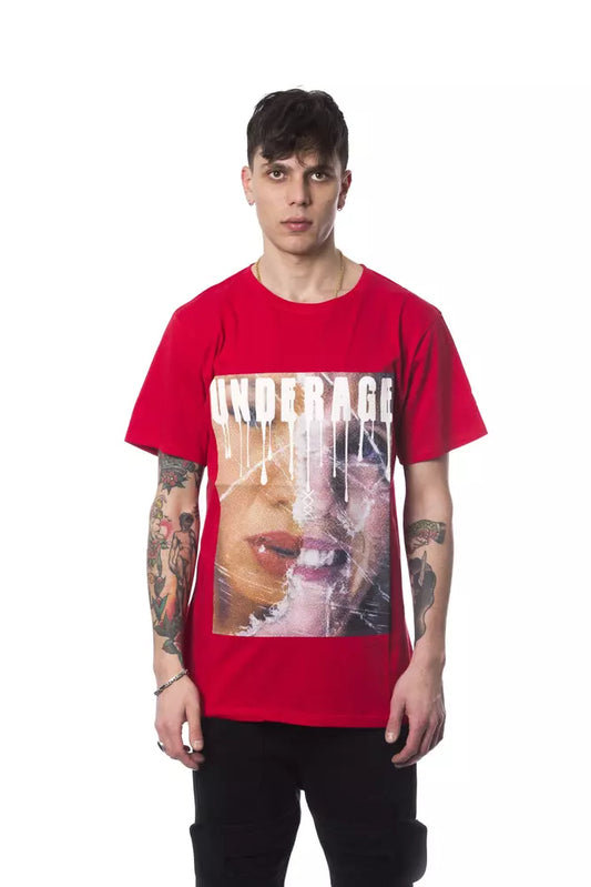 Nicolo Tonetto Red Cotton Men T-Shirt Nicolo Tonetto