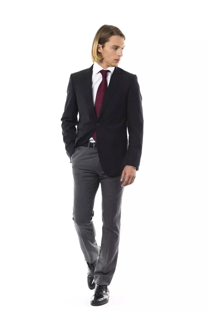 Uominitaliani Black Wool Men's Blazer Uominitaliani