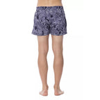 Roberto Cavalli Sport Blue Polyester Men's Swim Trunk