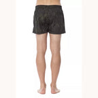 Roberto Cavalli Sport Army Polyester Men Swim Trunk