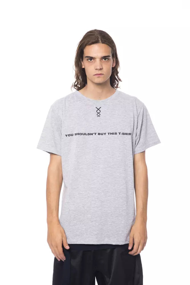 Nicolo Tonetto Gray Cotton Men T-Shirt Nicolo Tonetto