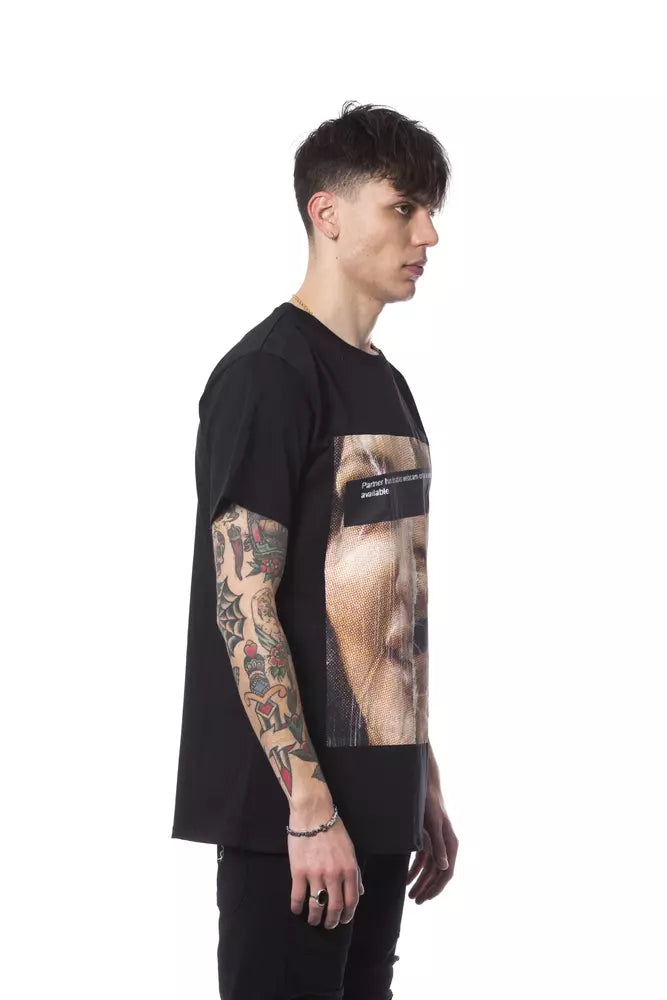 Nicolo Tonetto Black Cotton Men T-Shirt Nicolo Tonetto