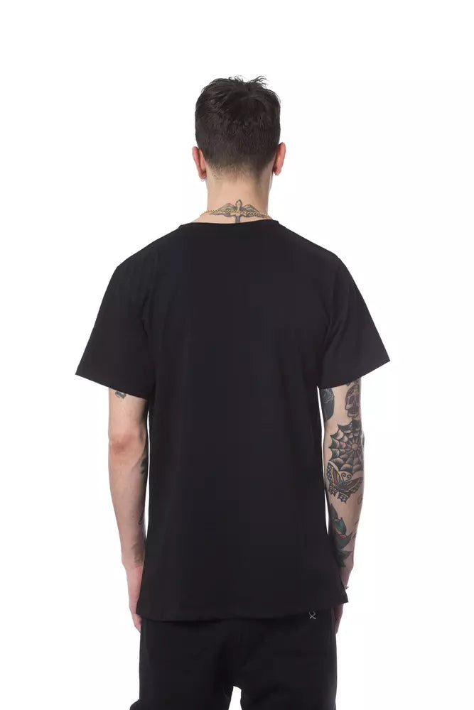 Nicolo Tonetto Black Cotton Men T-Shirt Nicolo Tonetto
