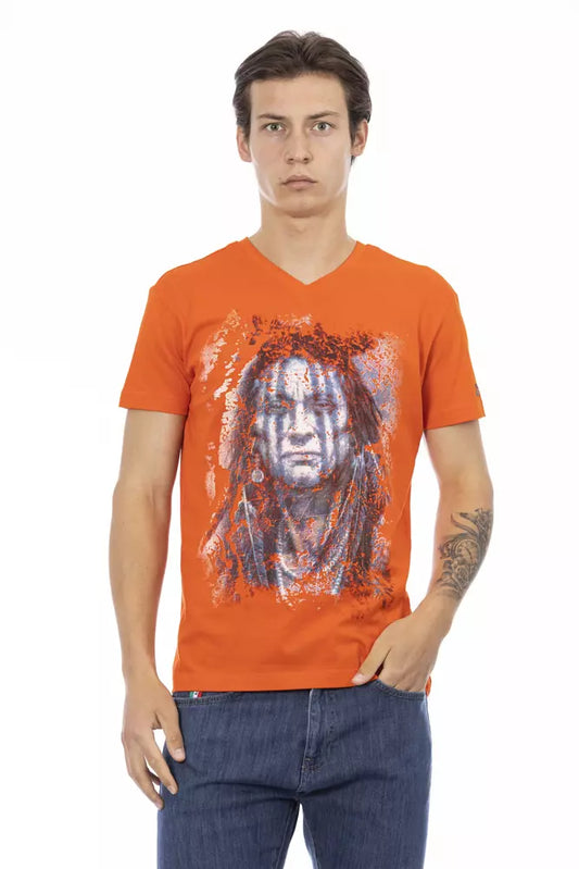 Trussardi Action Orange Cotton Men's T-Shirt Trussardi Action