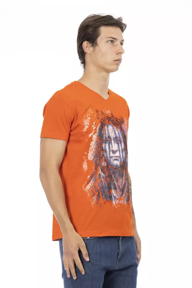 Trussardi Action Orange Cotton Men's T-Shirt Trussardi Action