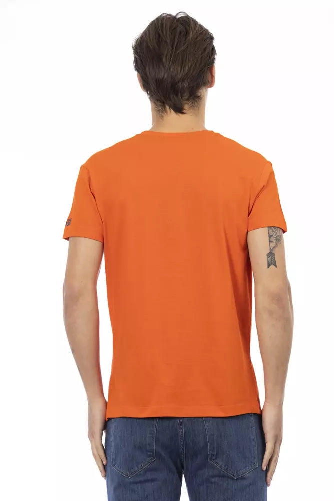 Trussardi Action Orange Cotton Men's T-Shirt Trussardi Action