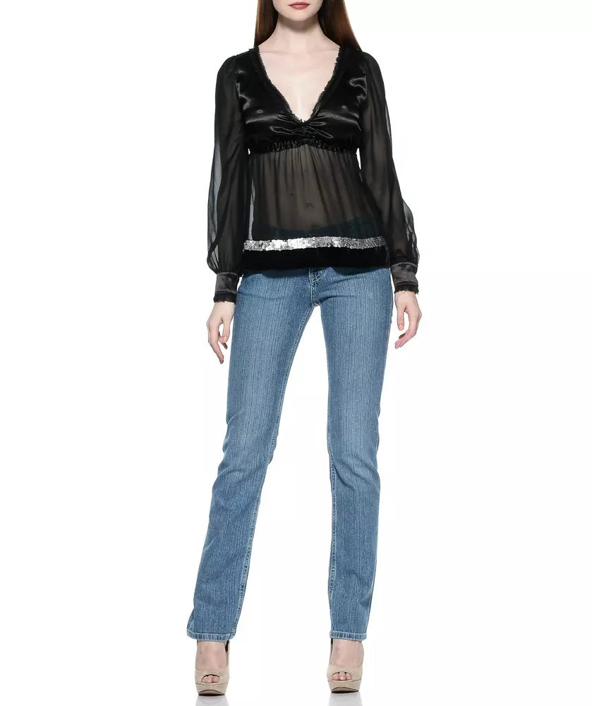 Ungaro Fever Light Blue Cotton Women Jean Ungaro Fever