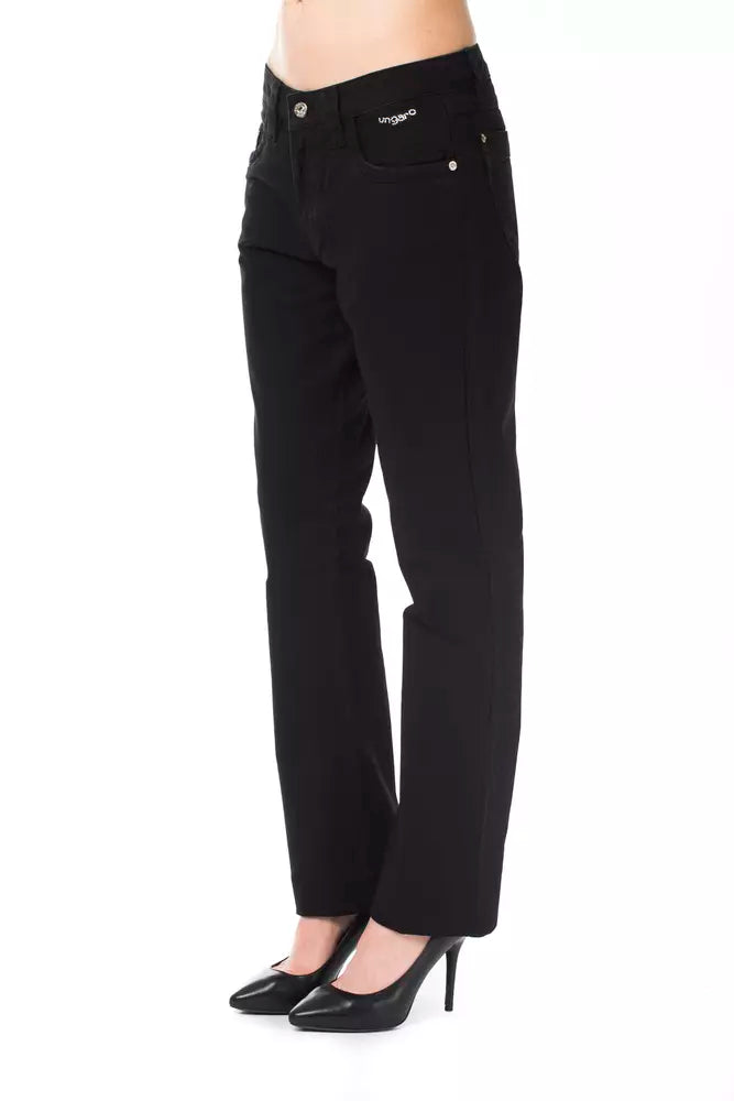 Ungaro Fever Black Cotton Women Pant Ungaro Fever