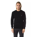 Uominitaliani Black Merino Wool Men Sweater