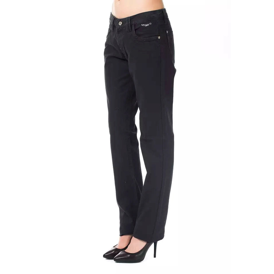 Ungaro Fever Blue Cotton Women's Pants
