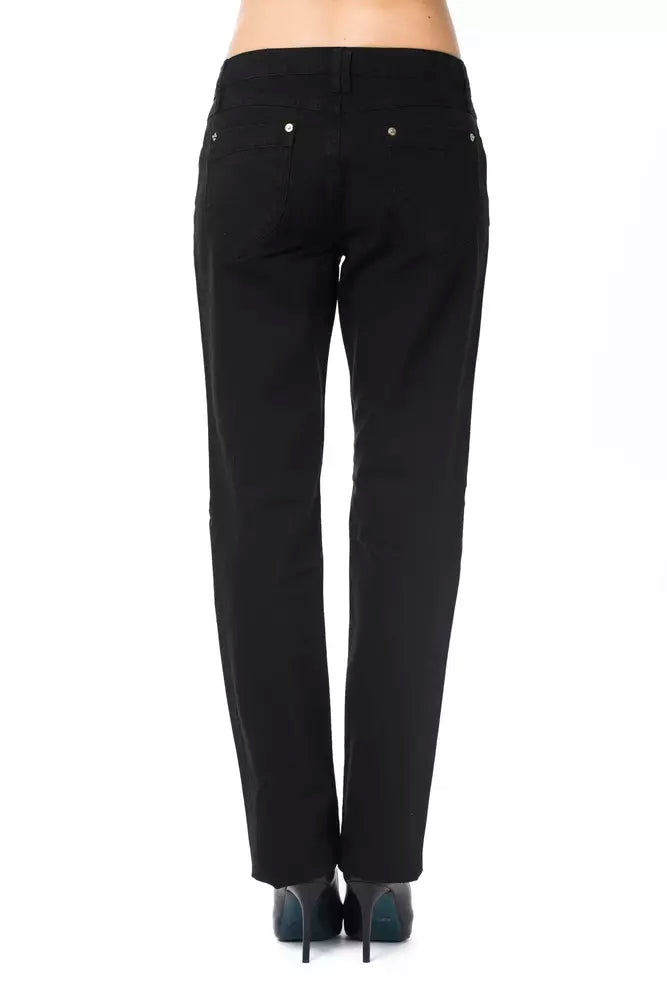 Ungaro Fever Black Cotton Women Pant Ungaro Fever