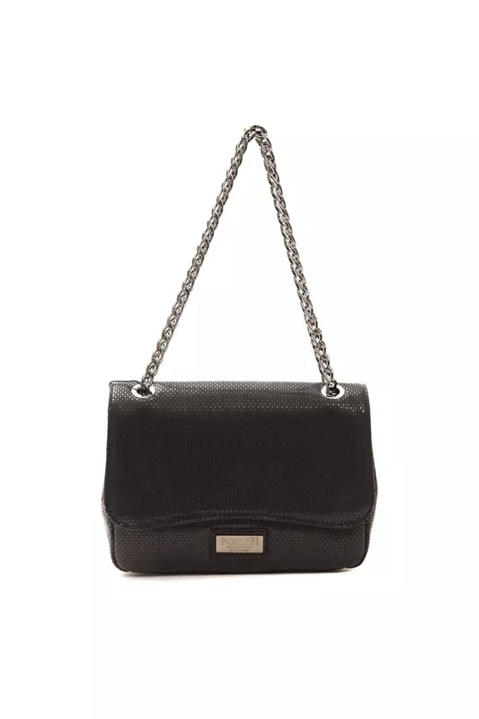 Pompei Donatella Black Leather Women Crossbody Bag Pompei Donatella