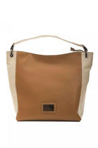 Brown leather women's shoulder bag by Pompei Donatella with sleek design and adjustable strap, perfect for everyday use.