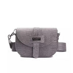 Pompei Donatella Gray Leather Women Crossbody Bag