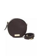Brown leather women’s crossbody bag by Pompei Donatella with a sleek design and adjustable strap, perfect for everyday use.