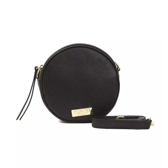 Pompei Donatella Black Leather Women Crossbody Bag