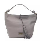 Pompei Donatella Gray Leather Women Shoulder Bag