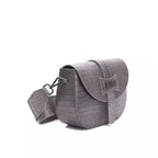 Pompei Donatella Gray Leather Women Crossbody Bag