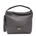 Pompei Donatella Gray Leather Women Shoulder Bag