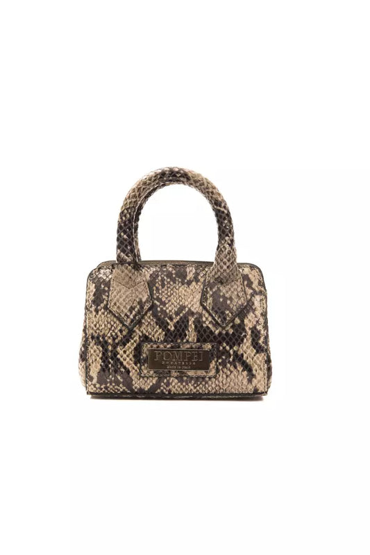 Pompei Donatella Brown Leather Women Shoulder Bag Pompei Donatella
