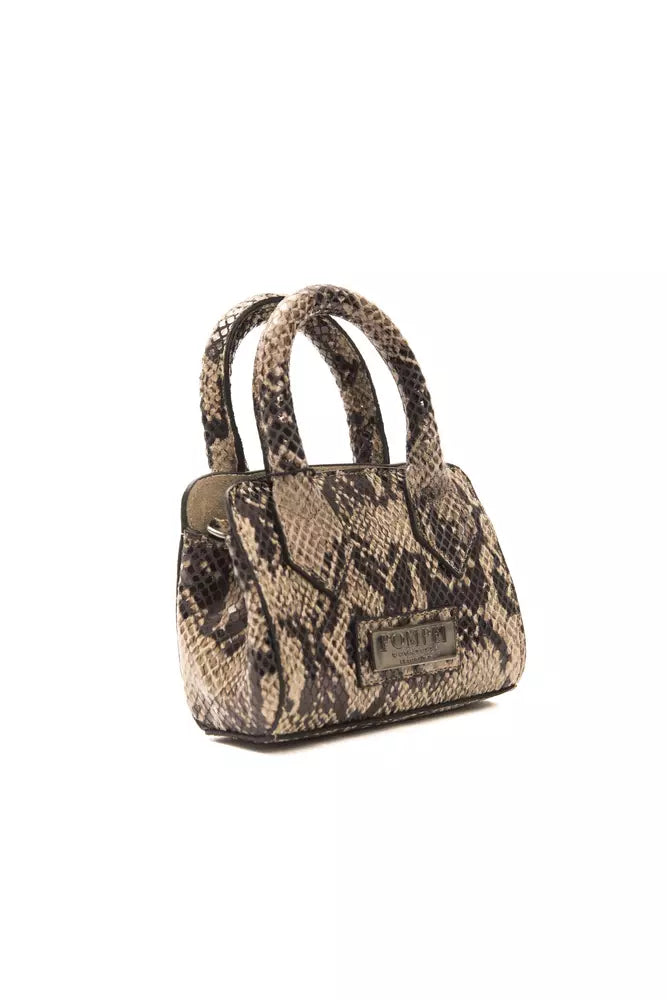 Pompei Donatella Brown Leather Women Shoulder Bag Pompei Donatella