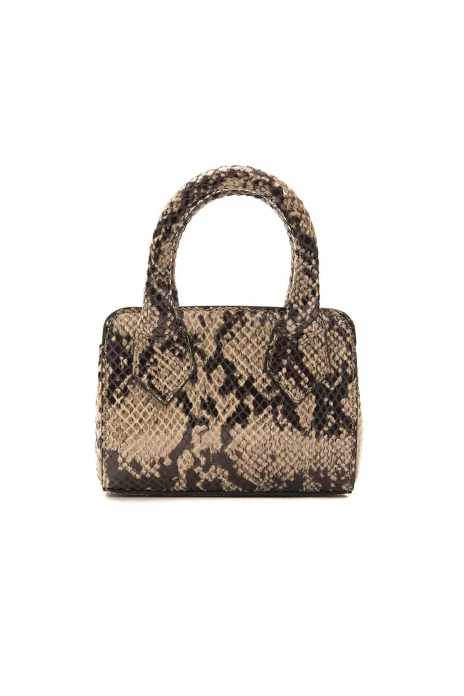 Pompei Donatella Brown Leather Women Shoulder Bag Pompei Donatella