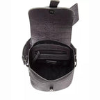 Pompei Donatella Gray Leather Women Crossbody Bag