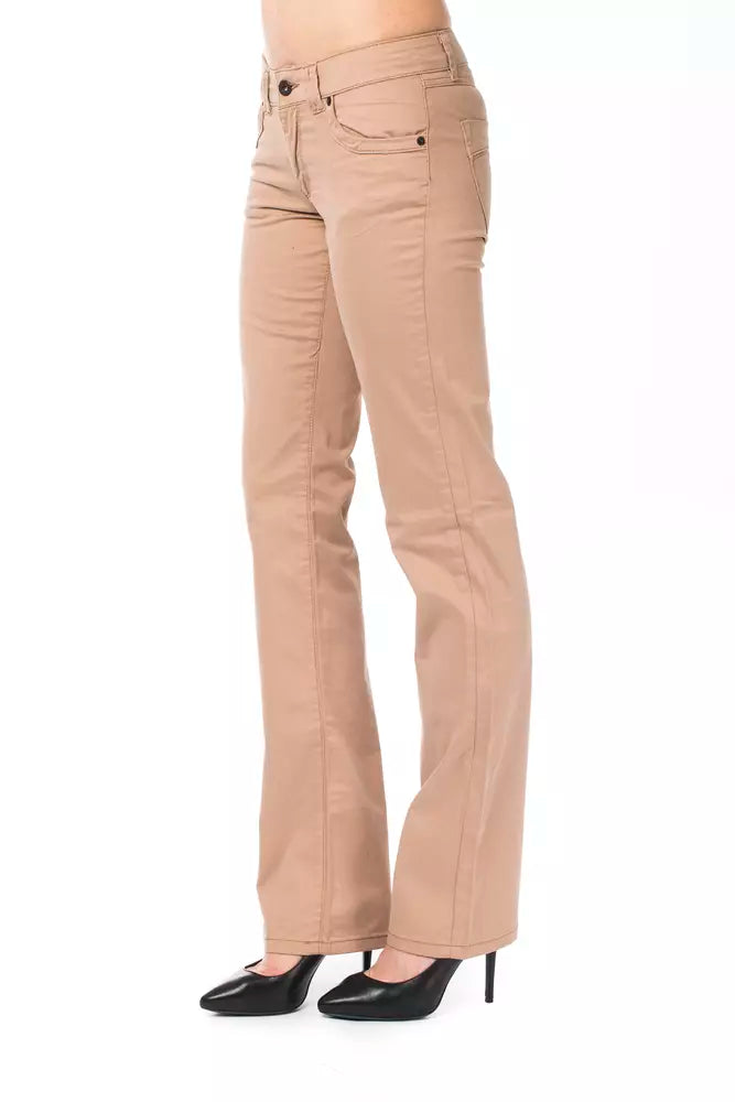Ungaro Fever Beige Cotton Women Pants Ungaro Fever